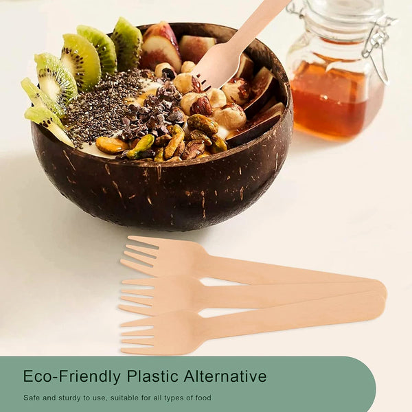 Freshee 160mm Wooden Fork  30 Pcs Pack