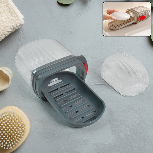 Multipurpose Soap Box Holder With Transparent Dust-proof Lid Sabudani (1 Pc)