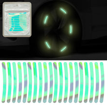 BUY 1 Get 1 FREE Car Wheel Hub Reflective Car Stickers Night (Multicolored) Pack of 10